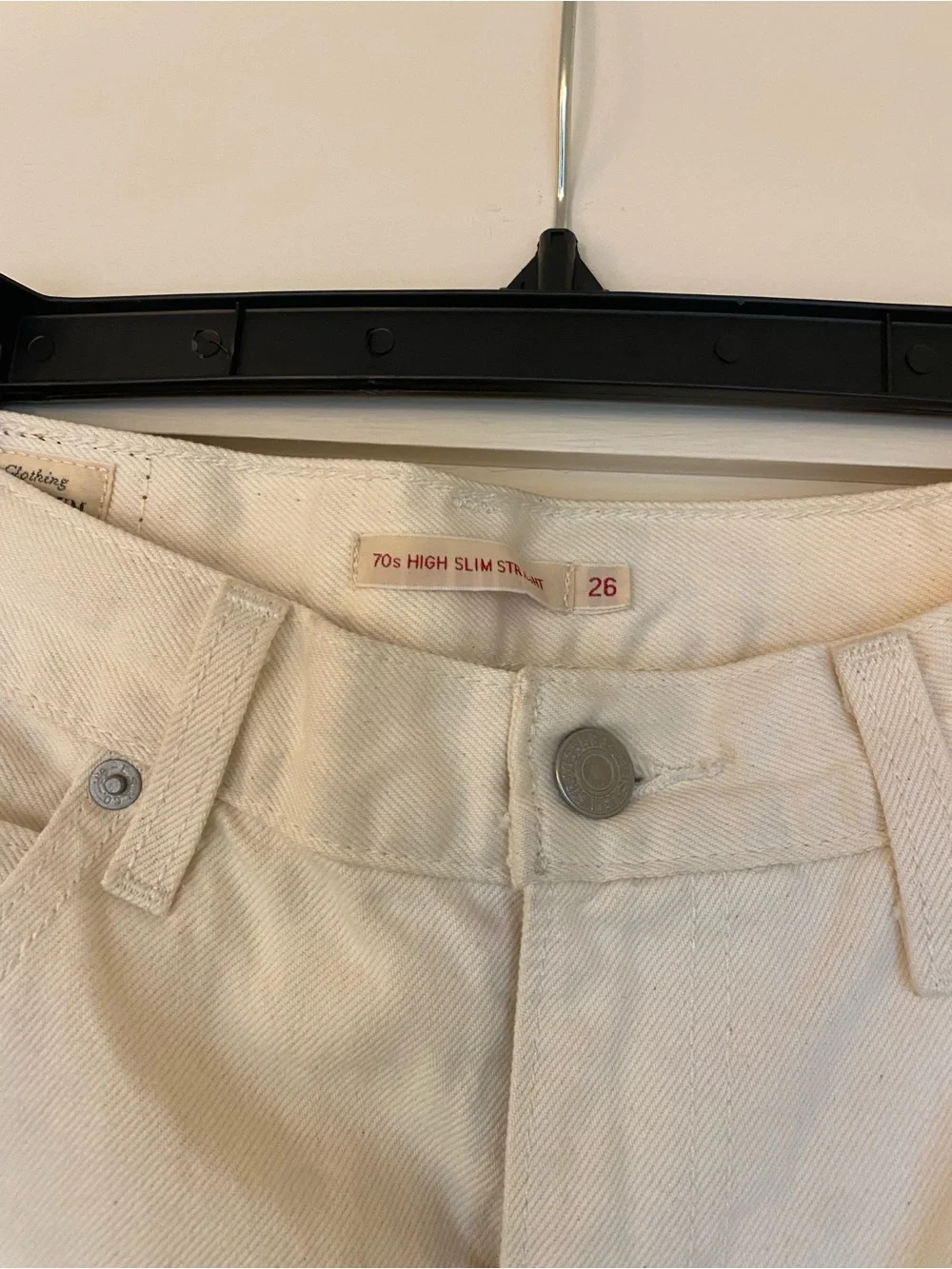 Levi’s 70s High Slim Straight White Jeans